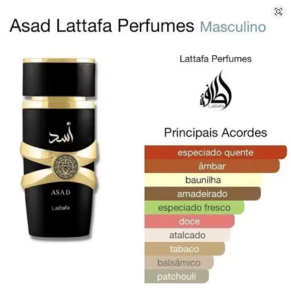 Perfume Árabe Lattafa Asad Masculino Original 100ml 15ml 5ml